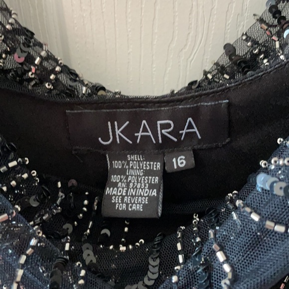 Black Beaded Evening Gown - Picture 5 of 7